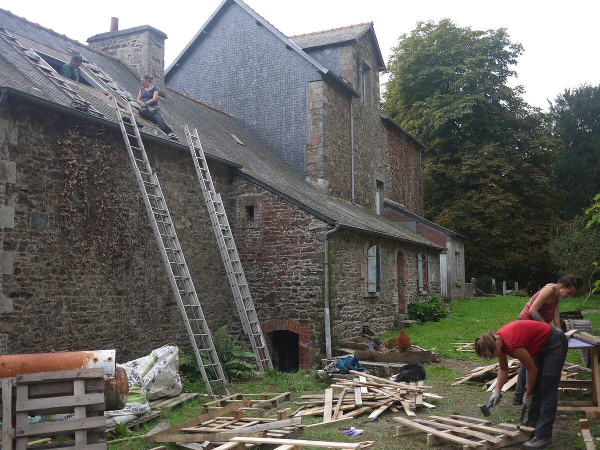 Les travaux au moulin de Saint-Gilles à Binic